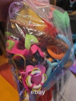 Vintage Polly Pocket Huge Lot Of Dolls Playsets Clothes Mismatched