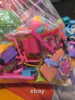 Vintage Polly Pocket Huge Lot Of Dolls Playsets Clothes Mismatched
