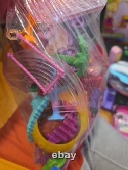 Vintage Polly Pocket Huge Lot Of Dolls Playsets Clothes Mismatched