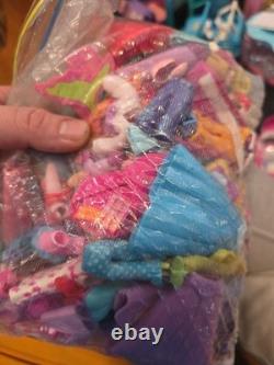 Vintage Polly Pocket Huge Lot Of Dolls Playsets Clothes Mismatched