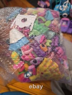 Vintage Polly Pocket Huge Lot Of Dolls Playsets Clothes Mismatched