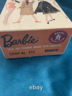 Vintage Ponytail Barbie #3 Original (R) Box (Gay Parisienne) OSS Pedestal Stand