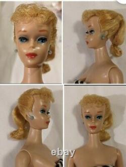 Vintage Ponytail Barbie #5 Blue Eyes, Blonde, 1961 Case, Clothes, Accessories
