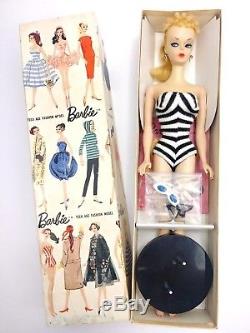 Vintage Ponytail Barbie Blonde # 1 with Box Shoes and Sunglasses with RStand VVHTF