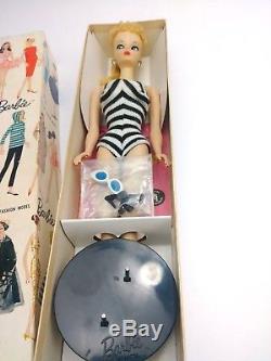 Vintage Ponytail Barbie Blonde # 1 with Box Shoes and Sunglasses with RStand VVHTF