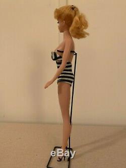 Vintage Ponytail Barbie Blonde with stand