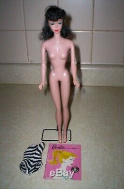 Vintage Ponytail Barbie Doll Stand Book Brunette Japan Nice