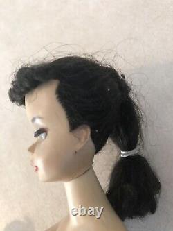 Vintage Ponytail Barbie No. 3 1959 All Original Brunette Accessories TM Stand