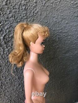 Vintage Ponytail Barbie Original Paint No Green Orig Top Knot
