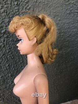 Vintage Ponytail Barbie Original Paint No Green Orig Top Knot