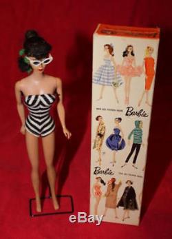 Vintage Ponytail Brunette Barbie, Original Box and Accessories
