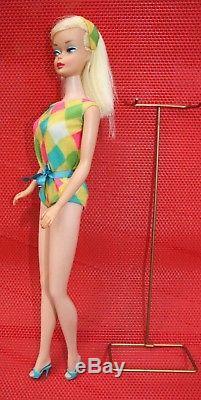 Vintage RARE (Platinum Blonde) Color Magic Barbie WithOriginal SS & Gold Stand