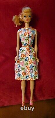 Vintage Swirl Ponytail Barbie Blonde 1964 wearing #1628 Brunch Time