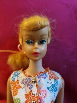 Vintage Swirl Ponytail Barbie Blonde 1964 wearing #1628 Brunch Time