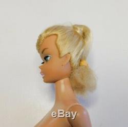 Vintage Swirl Ponytail Barbie Doll Platinum Blonde White Playsuit