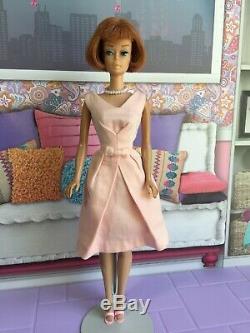 Vintage Titian Redhead American Girl Barbie in Pink Pak Campus Belle Dress