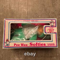 Vintage Uneeda Pee Wee Softies 80s Baby Dolls Box Green Blonde