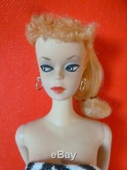 Vintage barbie ponytail blond 1959 #1 with TM box, original TM Stand