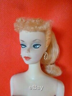 Vintage barbie ponytail blond 1959 #1 with TM box, original TM Stand