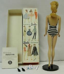Vintage barbie ponytail blond 1959 #1 with TM box, original TM Stand
