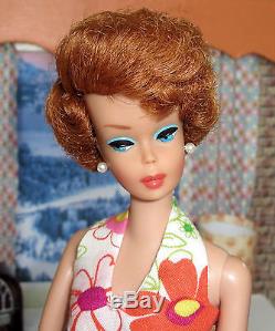 Vintage genuine titian european sidepart bubble cut Barbie + outfit by Lolaxs