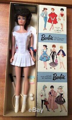 Vntg Barbie DRESSED BOX Tennis Anyone #941 Bubblecut Doll Complete withStand NM