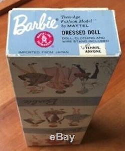 Vntg Barbie DRESSED BOX Tennis Anyone #941 Bubblecut Doll Complete withStand NM