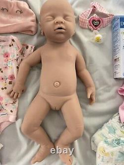 Vollence 18 inch Eye Closed Full Silicone Baby Doll DollsSleeping + Free Stuff