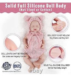 Vollence 18 inch Eye Closed Full Silicone Baby Doll DollsSleeping + Free Stuff