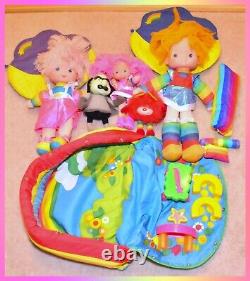 Vtg 1980's Rainbow Brite RARE TICKLED PINK Doll Color Cottage Sprite Plush Lot