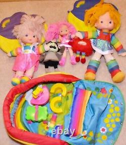 Vtg 1980's Rainbow Brite RARE TICKLED PINK Doll Color Cottage Sprite Plush Lot