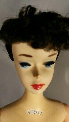 Vtg #3 Brunette Ponytail Barbie Blue Eyeliner & Oss Euc! Gorgeous