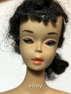 Vtg Barbie #3 Ponytail Brunette Brown Eye Shadow