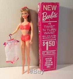 Vtg. Barbie Ash Blonde Twist N' Turn With Box Trade-In Program Beautiful! #1160