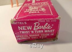 Vtg. Barbie Ash Blonde Twist N' Turn With Box Trade-In Program Beautiful! #1160