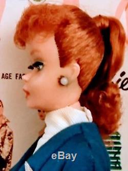 Vtg. Barbie Lot. Titian Ponytail Stewardess Iob! Brunette Swirl Pt, Bubblecut, +