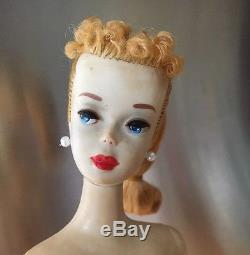 Vtg Blond #3 Barbie Ponytail Doll Gay Parisienne Box with Ruth Handler Signature
