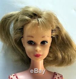 Vtg Francie Blonde Doll Barbie's Straight Leg 1965 Mattel Original Box W Stand