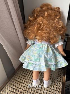 Vtg Gotz Puppen Doll Fully Jointed Red Curly Hair Blue Eyes 14067 West Germany