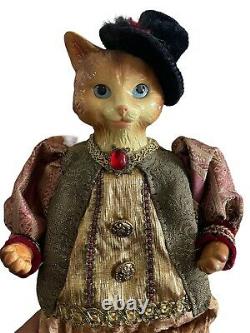 Wayne kleski katherine's collection victorian Jester cats 19 In. Vintage