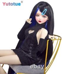 Yutotue 1/3 BJD Doll Toy 22 inch Blue Eyes Large Female Doll with Dress Shoes Wigs