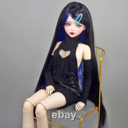 Yutotue 1/3 BJD Doll Toy 22 inch Blue Eyes Large Female Doll with Dress Shoes Wigs