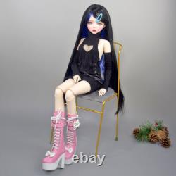 Yutotue 1/3 BJD Doll Toy 22 inch Blue Eyes Large Female Doll with Dress Shoes Wigs