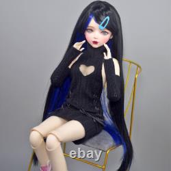 Yutotue 1/3 BJD Doll Toy 22 inch Blue Eyes Large Female Doll with Dress Shoes Wigs