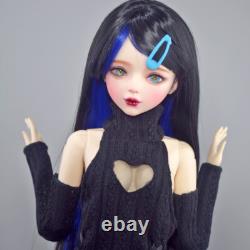 Yutotue 1/3 BJD Doll Toy 22 inch Blue Eyes Large Female Doll with Dress Shoes Wigs
