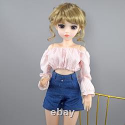 Yutotue 1/3 BJD Doll Toy 24 inch Girl Doll Fashion Clothes Shoes Changeable Wigs