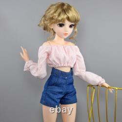 Yutotue 1/3 BJD Doll Toy 24 inch Girl Doll Fashion Clothes Shoes Changeable Wigs