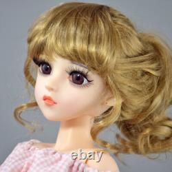 Yutotue 1/3 BJD Doll Toy 24 inch Girl Doll Fashion Clothes Shoes Changeable Wigs