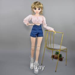 Yutotue 1/3 BJD Doll Toy 24 inch Girl Doll Fashion Clothes Shoes Changeable Wigs