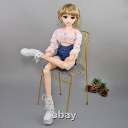 Yutotue 1/3 BJD Doll Toy 24 inch Girl Doll Fashion Clothes Shoes Changeable Wigs